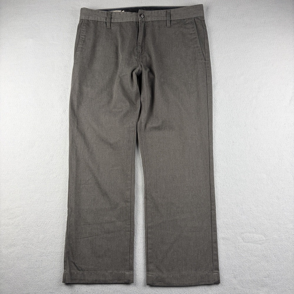Volcom Frickin Modern Stretch Chino Pants Gray Men's 33
